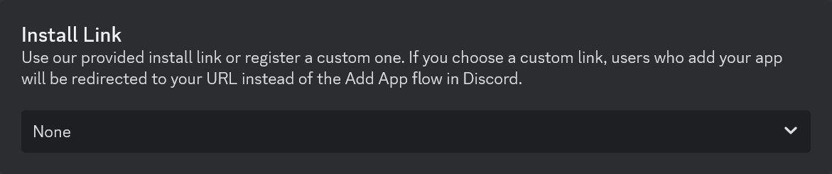 Install Link Section