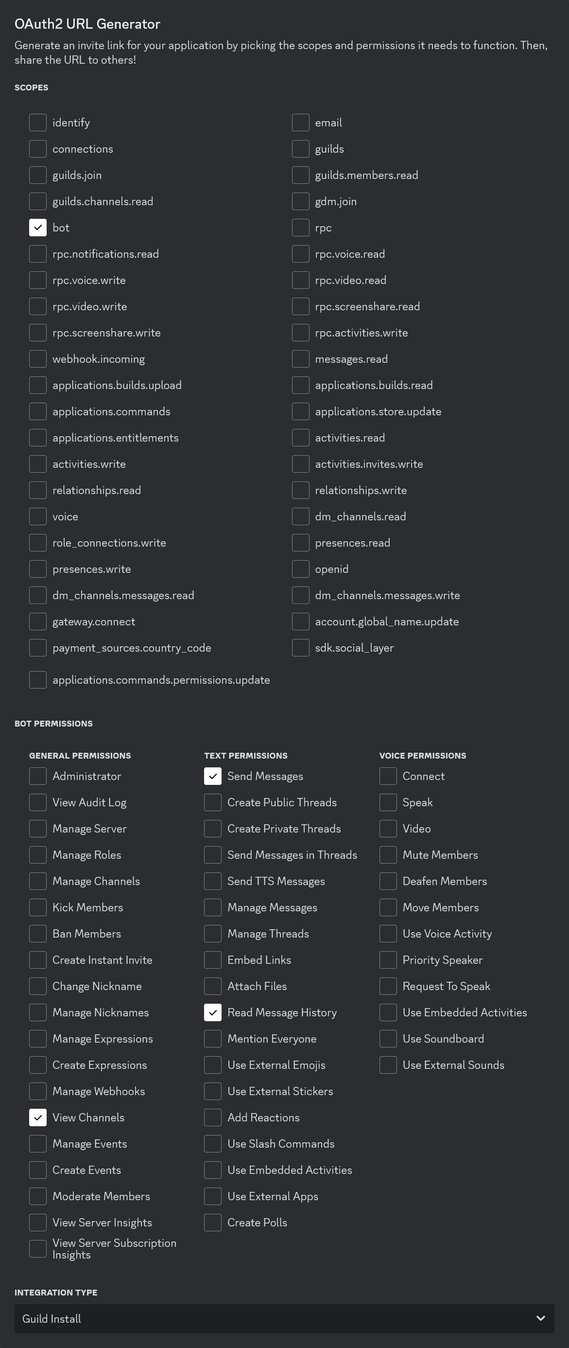 OAuth2 URL Generator