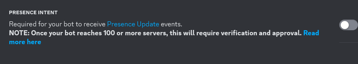 Presence Intent Section