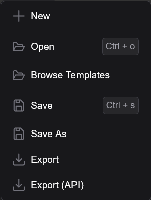 ComfyUI Workflow Menu Items